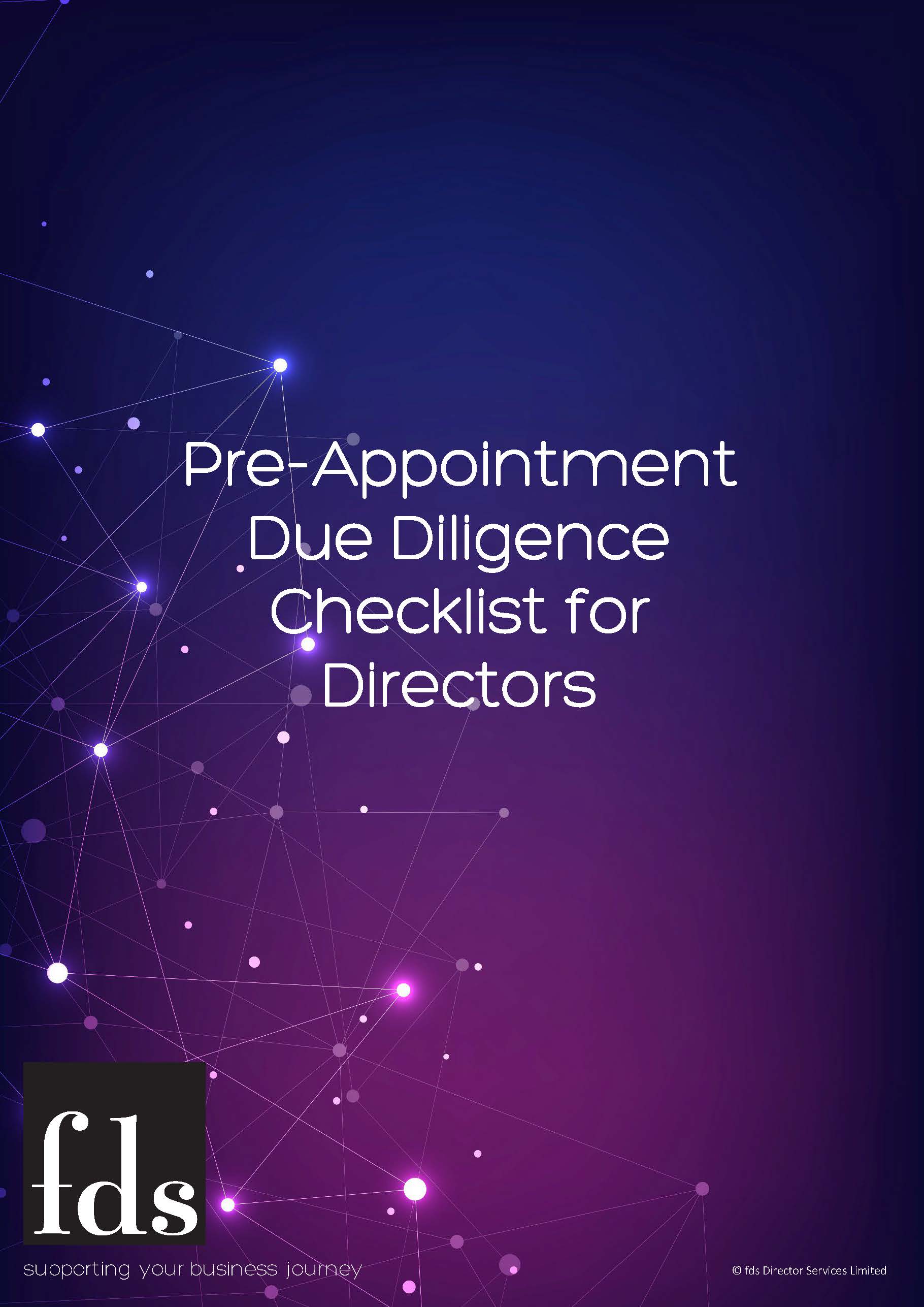 Pre-Appointment Due Diligence Checklist for Directors
